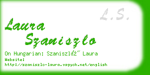 laura szaniszlo business card